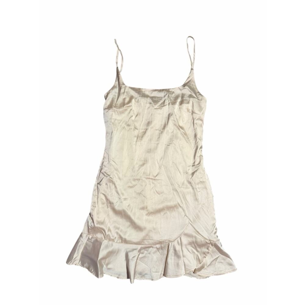 NEW Princess Polly Kiribati Mini Dress Champagne Satin Size 4 - Picture 5 of 10